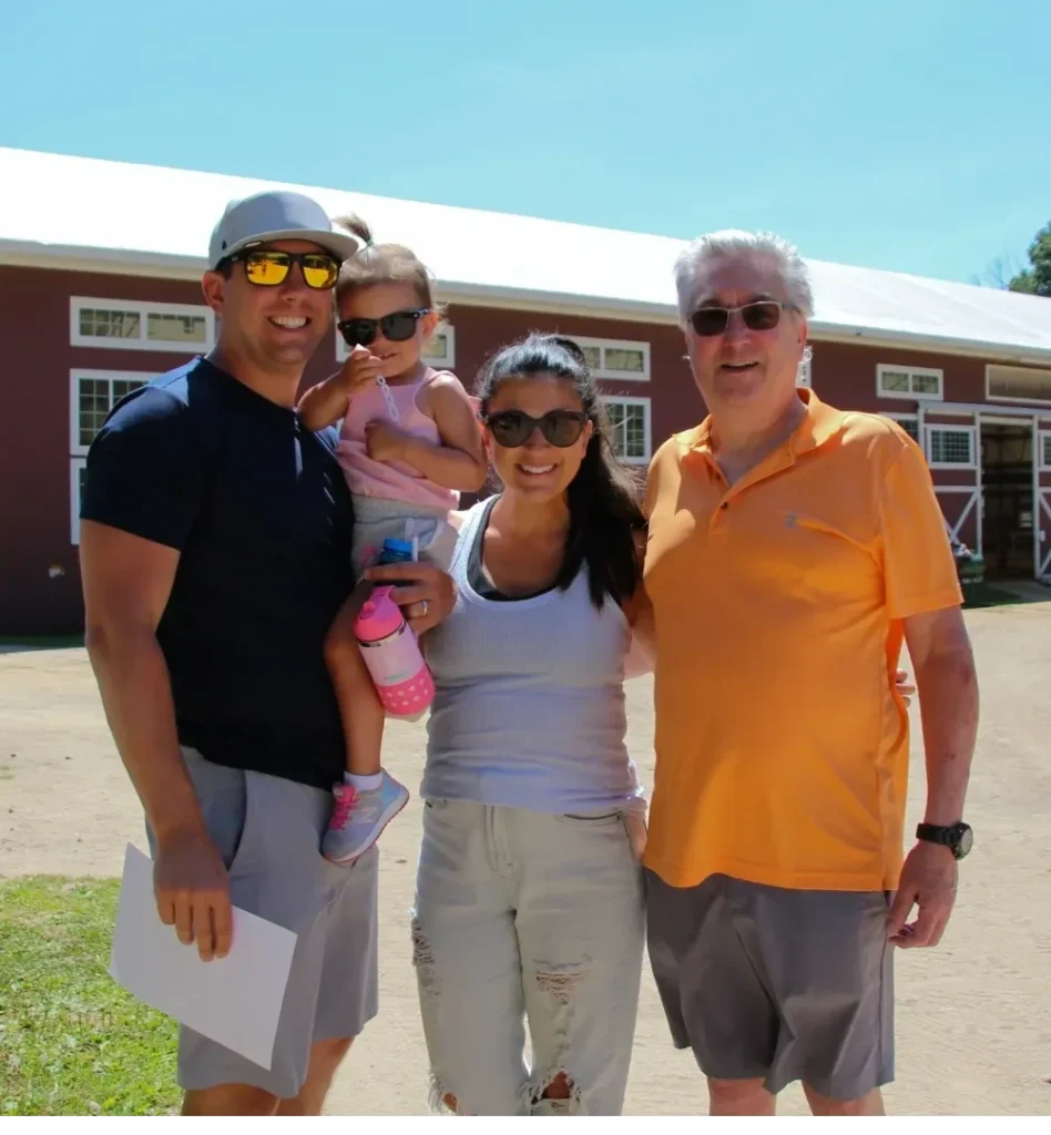 Volunteer Mark Brown (right) enjoyed the day with his family