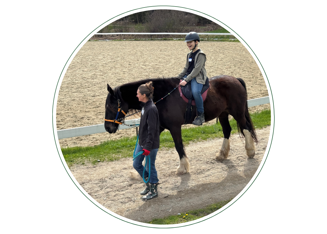 Person on horse